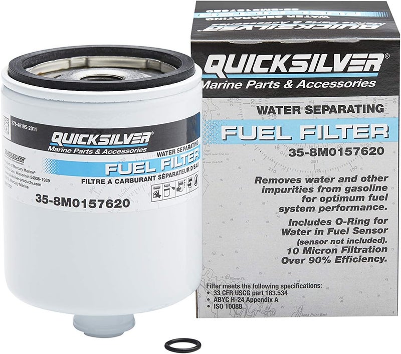 Quicksilver 8M0157620 Water Separating Fuel Filter for Mercury Verado L6 Outboards - Image 1