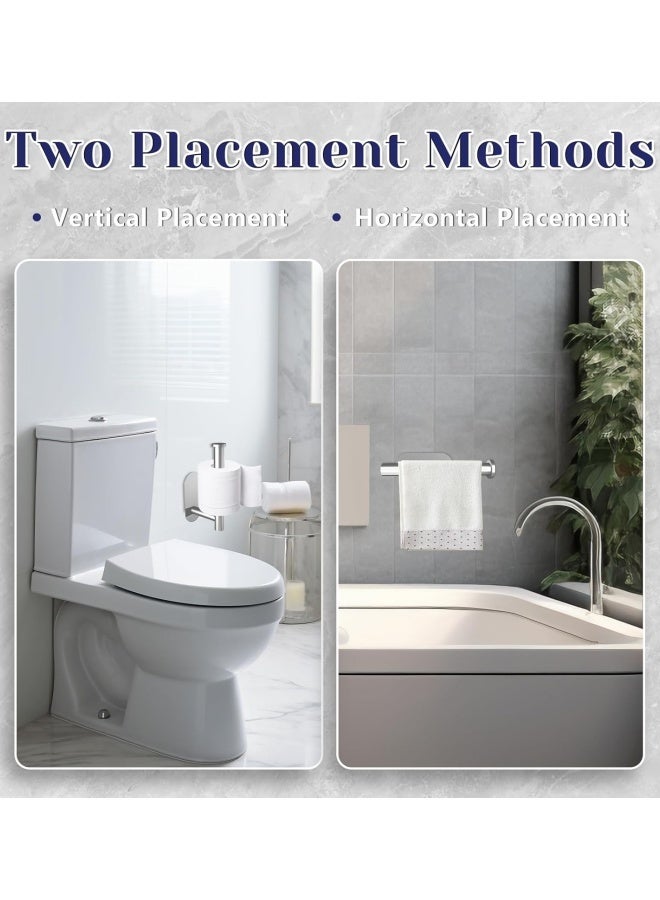 Bathroom Organization Duo: Toilet Paper Holder & 2-Suction Cup Hooks Set - Image 4