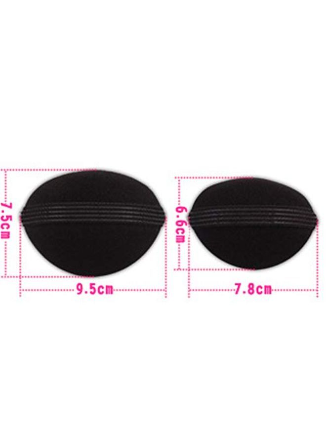 SYBL 4Pcs(2 Large+2 Small) Sponge Bump It Up Vo Hair Stick Pad Hair Base Styling Insert Tool Hair Bun Maker Hair Accessories(Black) - Image 1