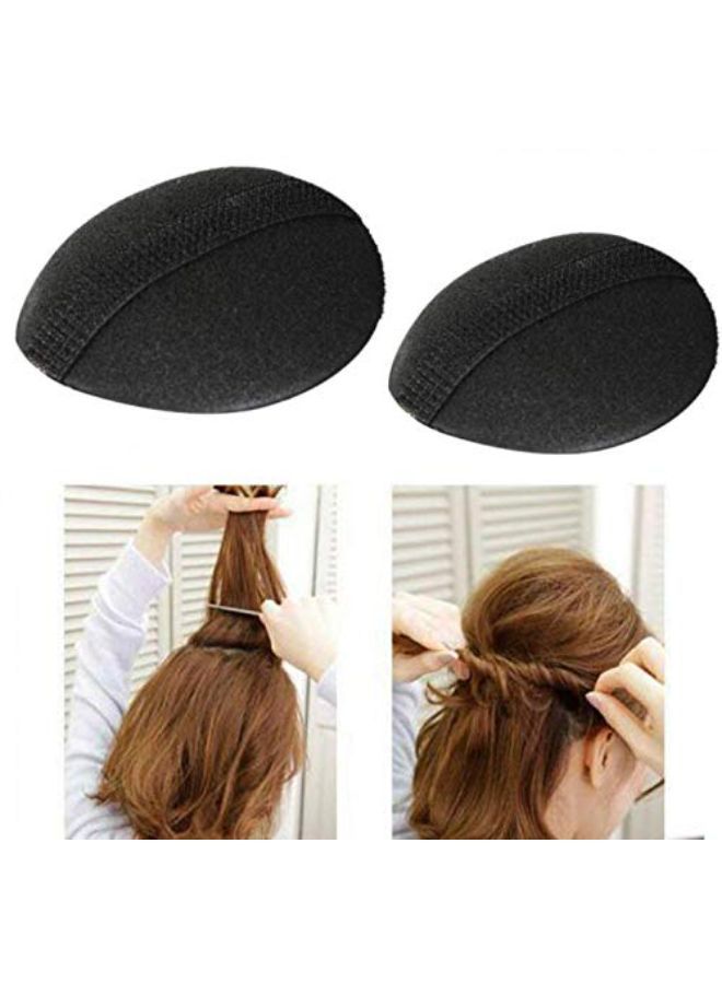 SYBL 4Pcs(2 Large+2 Small) Sponge Bump It Up Vo Hair Stick Pad Hair Base Styling Insert Tool Hair Bun Maker Hair Accessories(Black) - Image 3