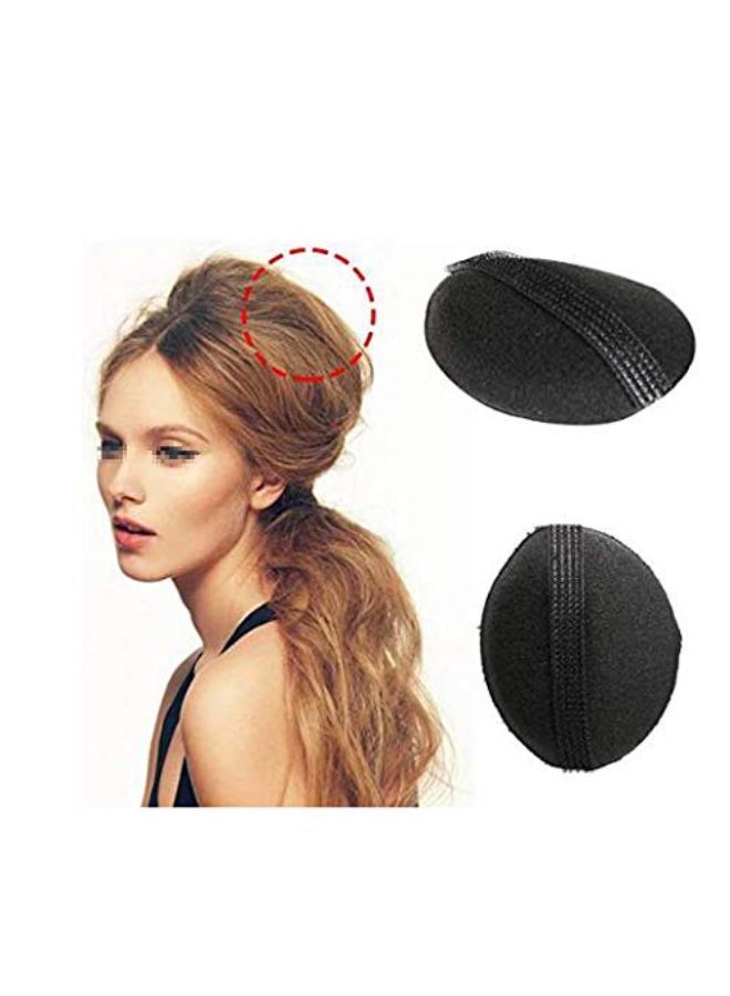 SYBL 4Pcs(2 Large+2 Small) Sponge Bump It Up Vo Hair Stick Pad Hair Base Styling Insert Tool Hair Bun Maker Hair Accessories(Black) - Image 2