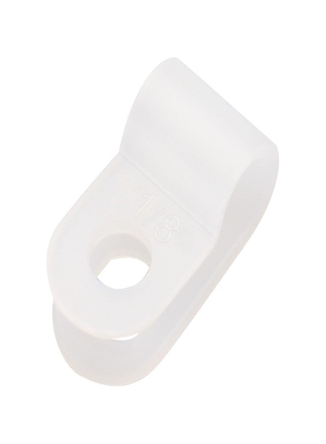 Baomain R-Type Cable Clamp 1/8 Inch White UC-0 Pack of 100 - Image 2