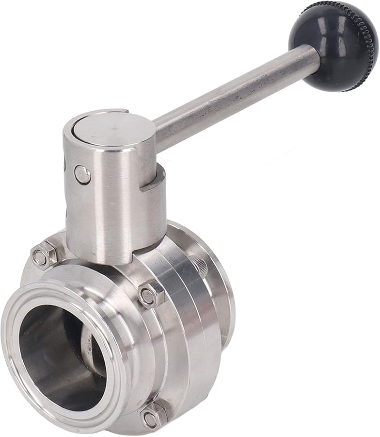 مشبك فراشة صحي 51 مم 2 بوصة قطر خارجي للأنابيب من الفولاذ المقاوم للصدأ مع غسالة سيليكون - Image 2