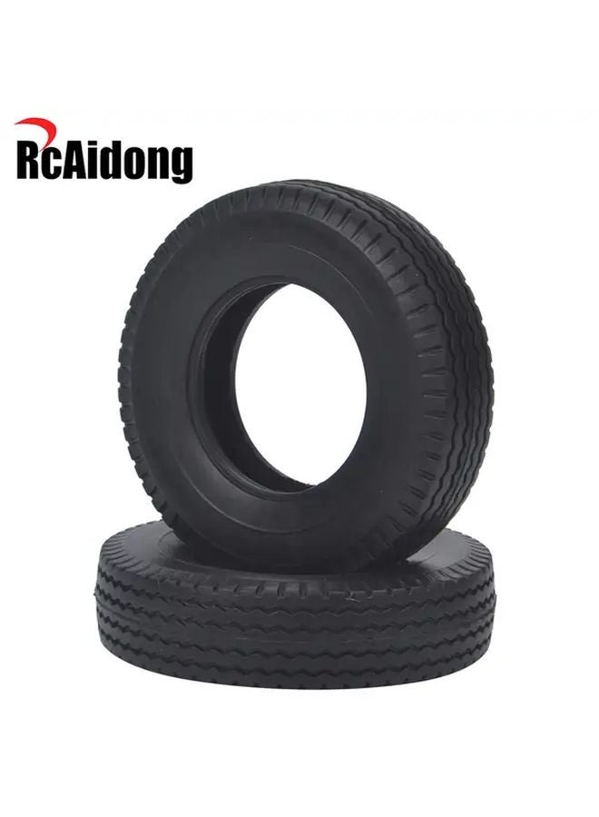 2PCS 1 14 Scale RC Truck Tires 85mmx28mm Rubber Tyres For Tamiya Tractor Trailer Semi Car Upgrades - Image 2