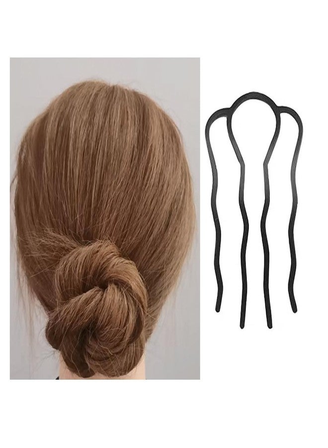 QRWT 6 Piece Metal Hair Fork Clip Hair Side Combs Hair Pins Buns Updo U-Shape Hair Fork Clip French Twist Hair Styling Tool Accessories for Women - Image 4