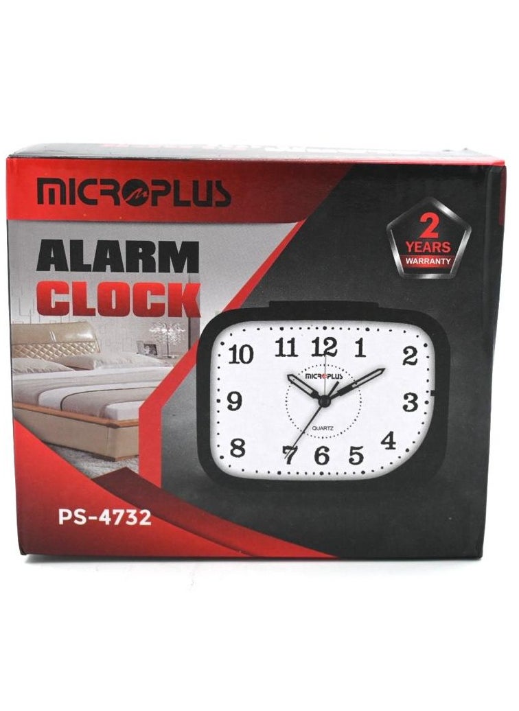 Microplus - Analogue Alarm Clock Black PS-4732 - Image 1