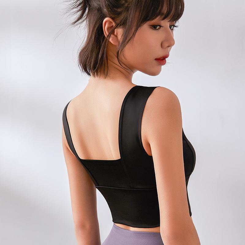 2023 Summer New Sports Underwear Beautiful Back Cross Stereotype Sports Yoga Fitness Shockproof Push-Up Bra - Image 4