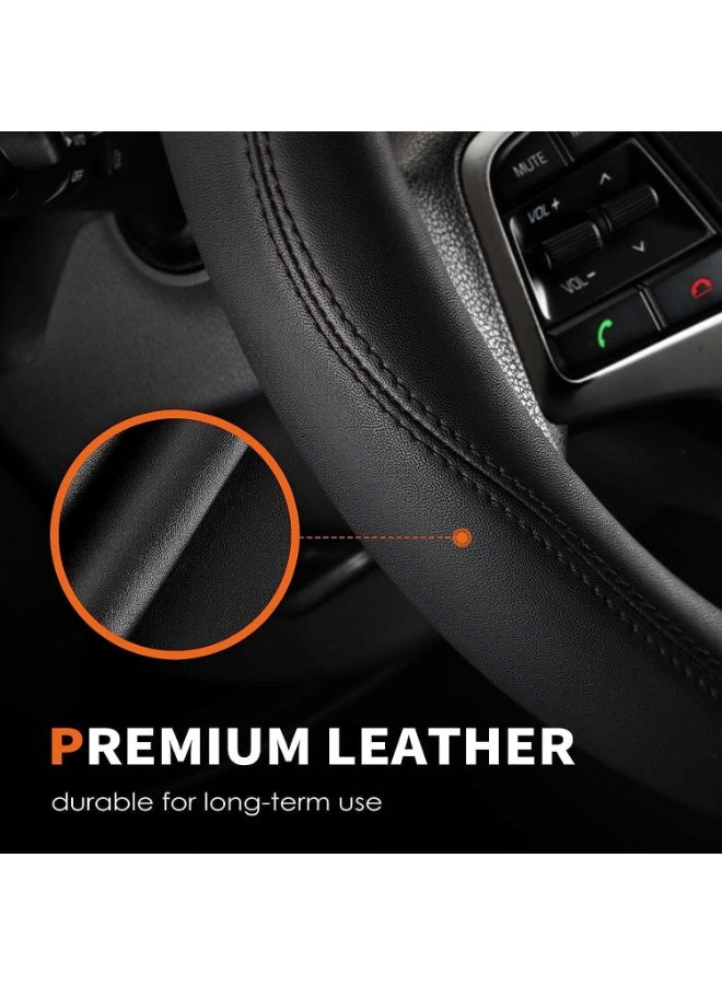 بوانيرت غطاء عجلة القيادة من الجلد المصنوع من الألياف الدقيقة بقطر خارجي 37-39 سم - Image 4