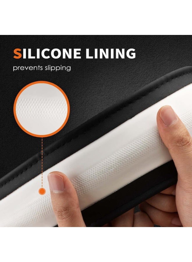 بوانيرت غطاء عجلة القيادة من الجلد المصنوع من الألياف الدقيقة بقطر خارجي 37-39 سم - Image 5