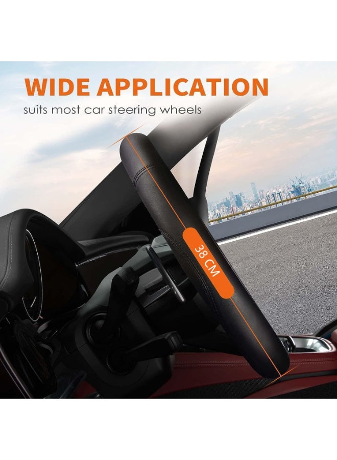 بوانيرت غطاء عجلة القيادة من الجلد المصنوع من الألياف الدقيقة بقطر خارجي 37-39 سم - Image 2