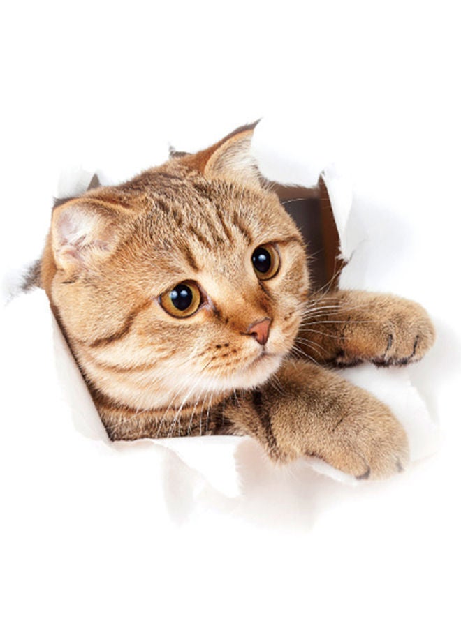 NIBEMINENT 3D Cat Wall Sticker Multicolour 26x24cm