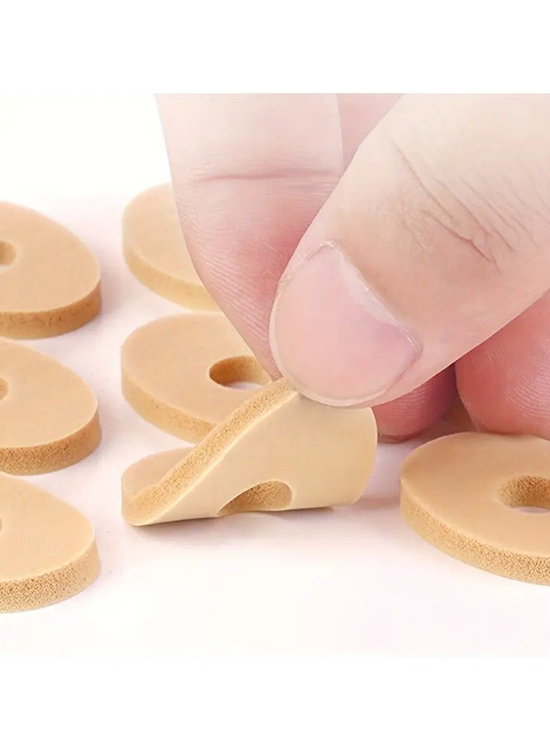 Ucanbe 45pcs Skin-Tone Latex Sponge Corn Patches, 3 Shapes - Odorless Foot Care Pads for Calluses & High Heel Shoe Blisters Relief, Beige, Feet Care Products  - Image 2