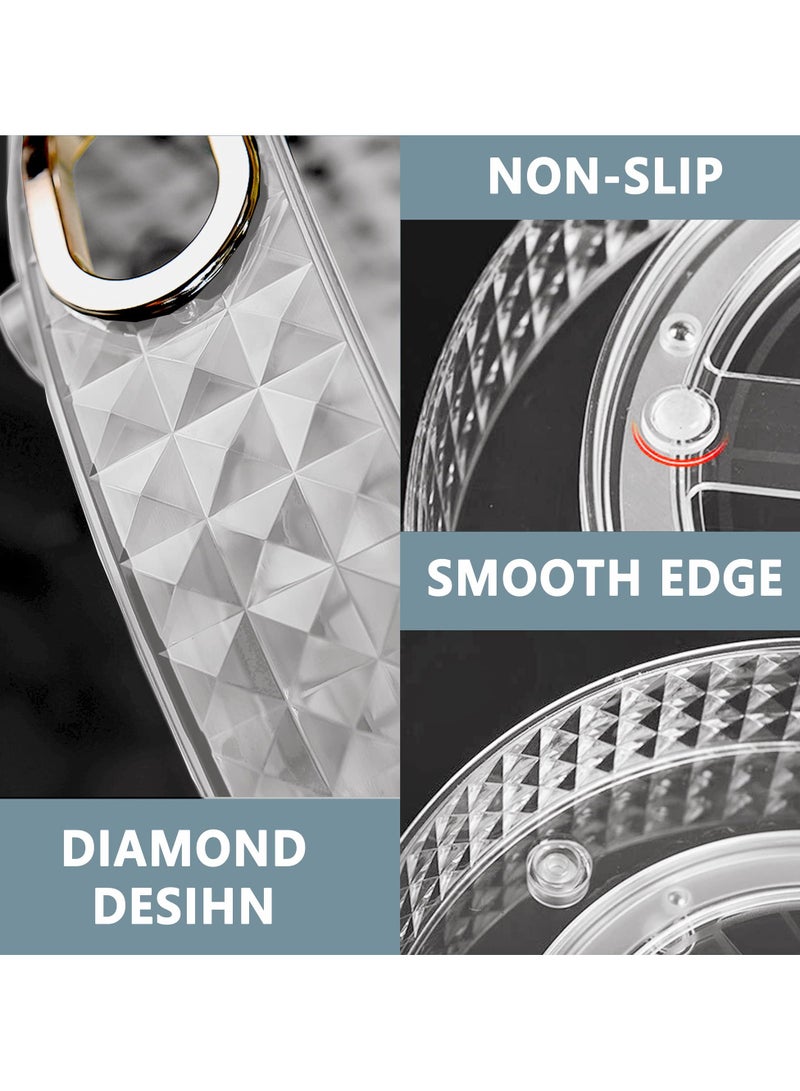 SOLARAE Turntable Organizer for Cabinet, 360° Rotating Cosmetics Organizer Clear Bathroom Makeup Holder, 10.8 Inch Vanity Storage Container for Skincare, Perfume, Cosmetics, Condiments, Foods - Image 5