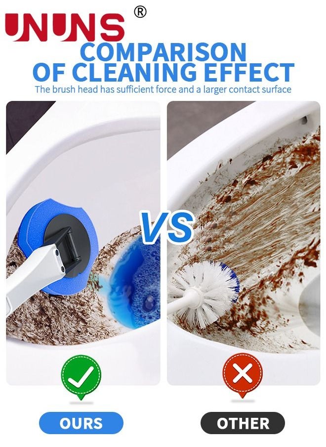 Toilet Bowl Brush Set,Disposable Toilet Bowl Cleaning Brush With 20 Refills Dissolving Wands Replacement Sponge Brush Heads,Soft Toilet Cleaner Brush For Bathroom Toilet Cleaning