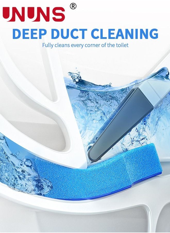 Toilet Bowl Brush Set,Disposable Toilet Bowl Cleaning Brush With 20 Refills Dissolving Wands Replacement Sponge Brush Heads,Soft Toilet Cleaner Brush For Bathroom Toilet Cleaning