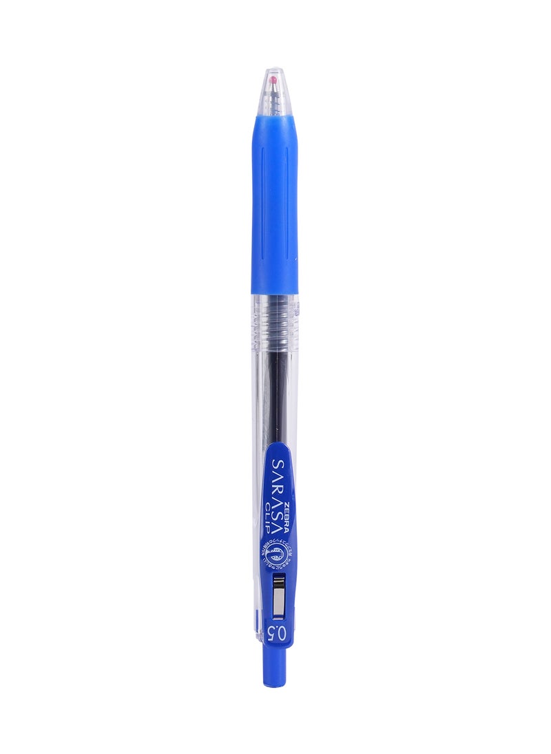 ZEBRA Sararsa Clip Blue Gel Pen 0.5mm, for Journaling , Sketching , Drawing , Note-Taking , Pack of 10 Pens  - Image 2