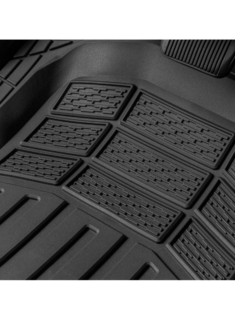 CAT 4-Piece Heavy Duty Deep Dish All Weather Total Protection Durable Rubber Floor - Image 2