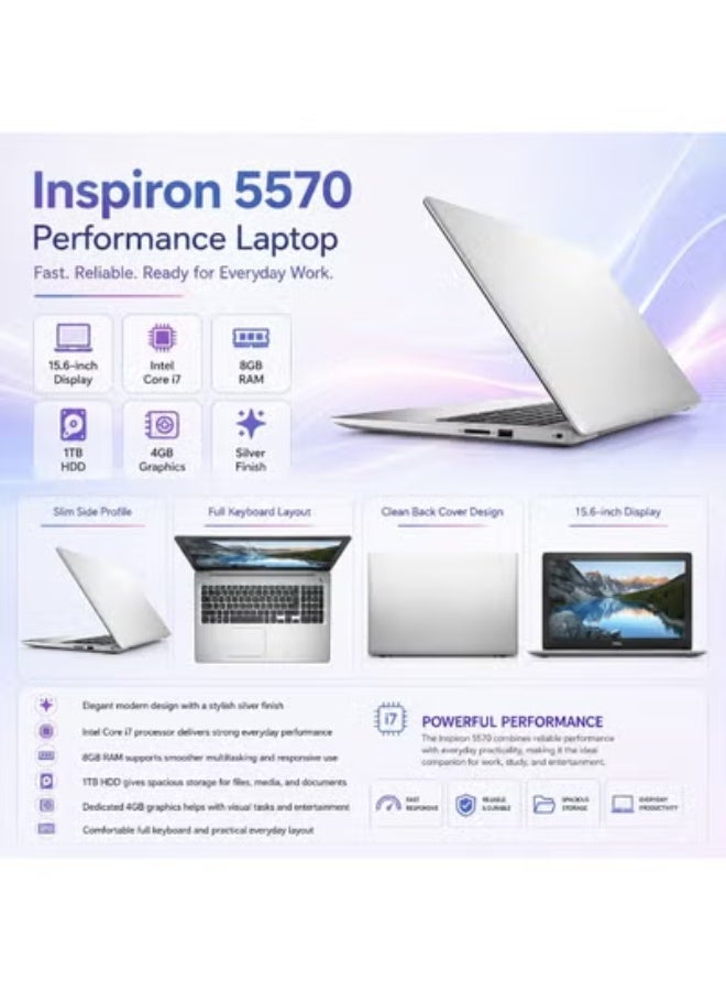 Laptop 15.6 Inch Display Core i7 8GB RAM 1TB HDD 4GB Graphics with Laptop Backpack Wireless Mouse and Laptop Stand - Image 2