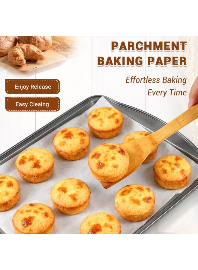 BEWOS 106 Pcs Baking Sheet Pans & Racks Set - Including 3 Pcs Carbon Steel Baking Sheet, 3 Pcs Stainless Steel Cooling Racks, 100 Parchment Papers, Heavy Duty Nonstick Bakeware sets for Baking - Image 5