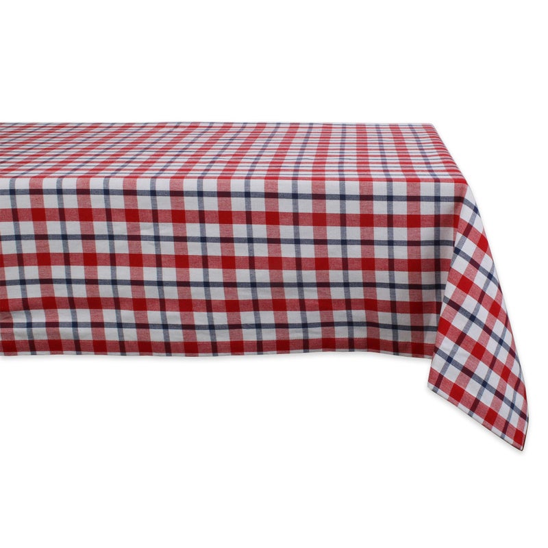 DII American Plaid Table Top Collection for Everyday Use  Summer Cook-Outs  Barbeques  Picnics  Indoor/Outdoor Entertaining  100% Cotton Machine Washable  Tablecloth  60x84 - Image 1