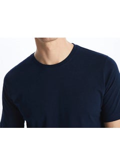 Men's Navy Blue 100% Cotton Crew Neck Short Sleeve T-Shirt - pzsku/ZA69A0A7AC4C77BCCDCDFZ/45/_/1725789996/07d4349f-9d81-4bf5-875e-57ce2c66ef4f