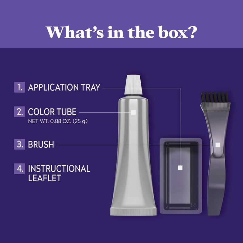 Just For Men Touch of Gray Mustache & Beard, Beard Coloring for Gray Hair with Brush Included for Easy Application, Great for a Salt and Pepper Look - Light & Medium Brown, B-25/35, Pack of 1 - Image 3