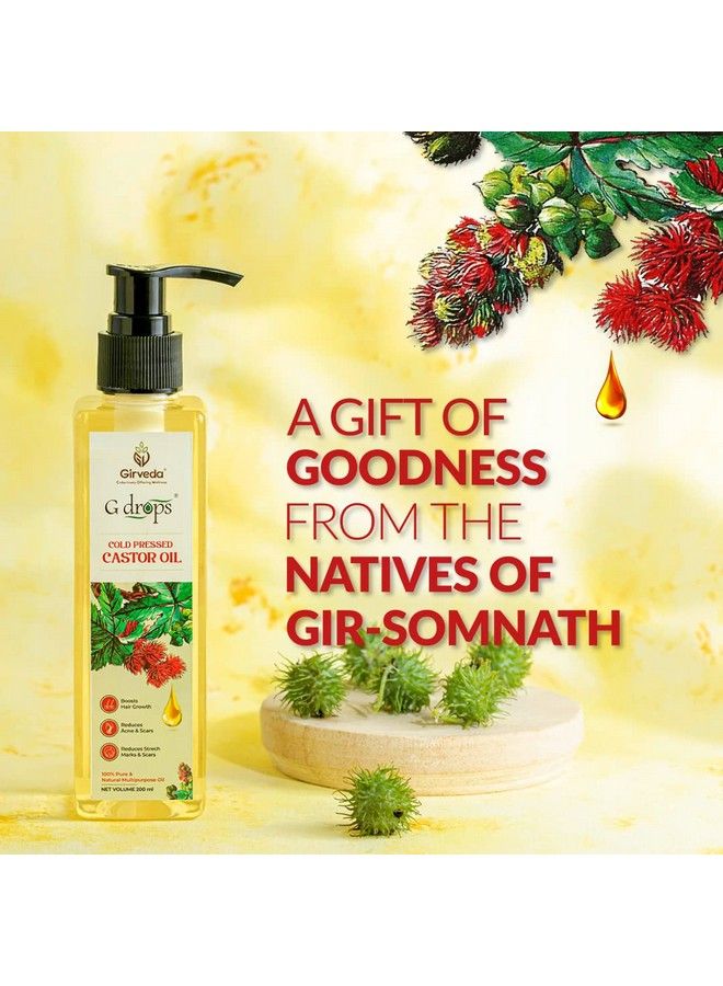 G drops 100% Organic & Pure Castor Oil (Coldpressed) For Hair Growth Body Skin Care Eyelashes Hair Oil Pack Of 2 (200Ml+200Ml) - Image 5