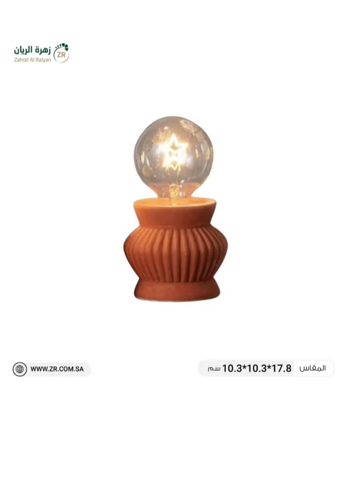 Zahrat Al Raiyan Ceramic tabletop light size 10 cm star 