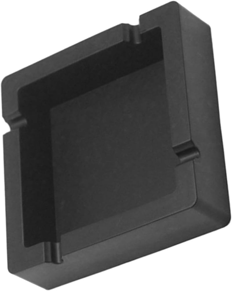 TIDTALEO Large Black Silicone Ashtray for Cigars and Cigarettes, Heat-resistant Non-slip Ash Container, Reusable Household and Hotel Ashtray for Indoor and Outdoor Use - Image 1