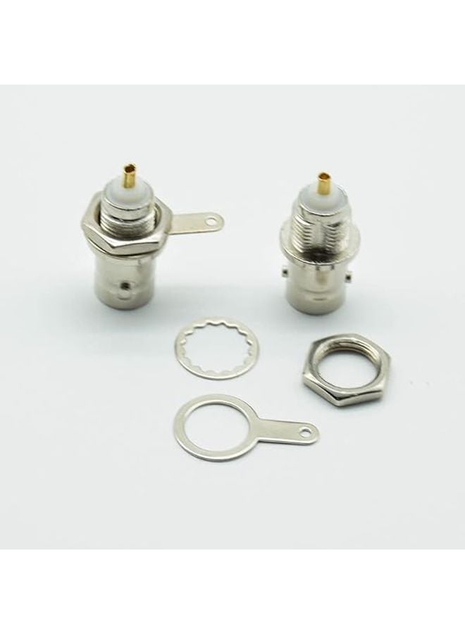 BNC Female Socket Solder Connector Panel Mount Coaxial Cable 5Pcs - Image 5