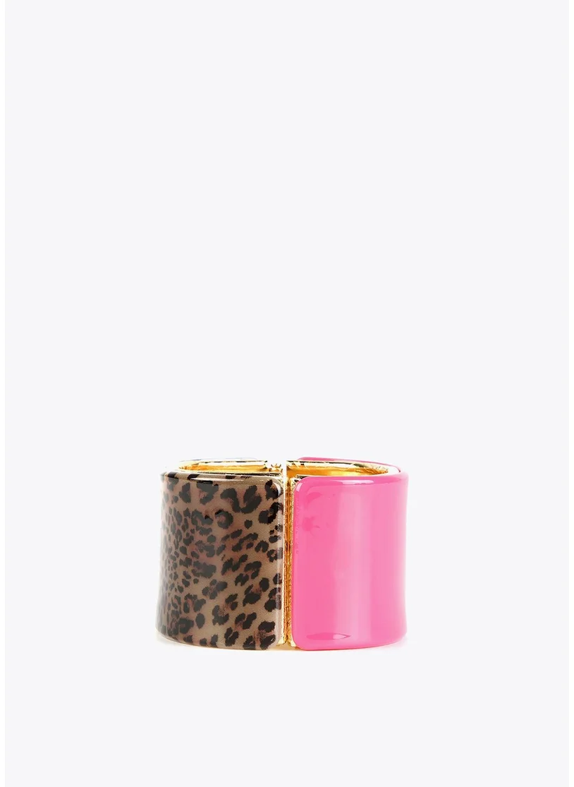 Lola Casademunt Contrast Animal Print Bracelet