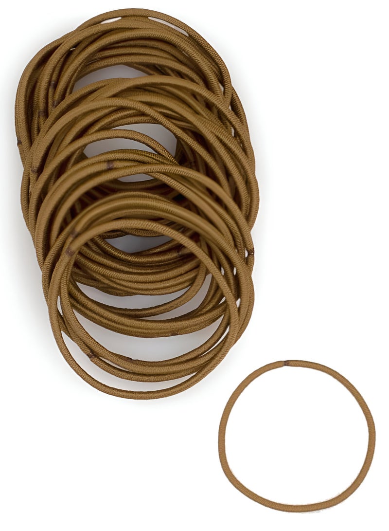 Lelet 2mm Hair Elastics, Color Match Hair Ties for Fine Hair, 1.75 Inch Standard Size Ponytail Holders, Hair Bands - 30 Count-Dark Golden Blonde - Image 1