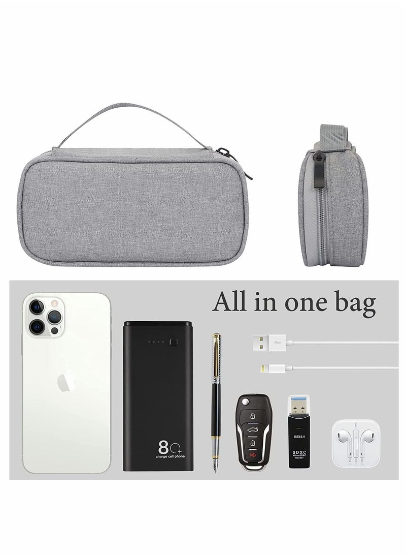 Excefore Cable Organizer Bag, Travel Electronic Accessories Organizer Bag, Travel Gear Storage Carrying Sleeve Pouch for USB Cable, Earphones, Power Banks, USB Drive, SD Card, Charger Hard Disk Storage Bag  - Image 2