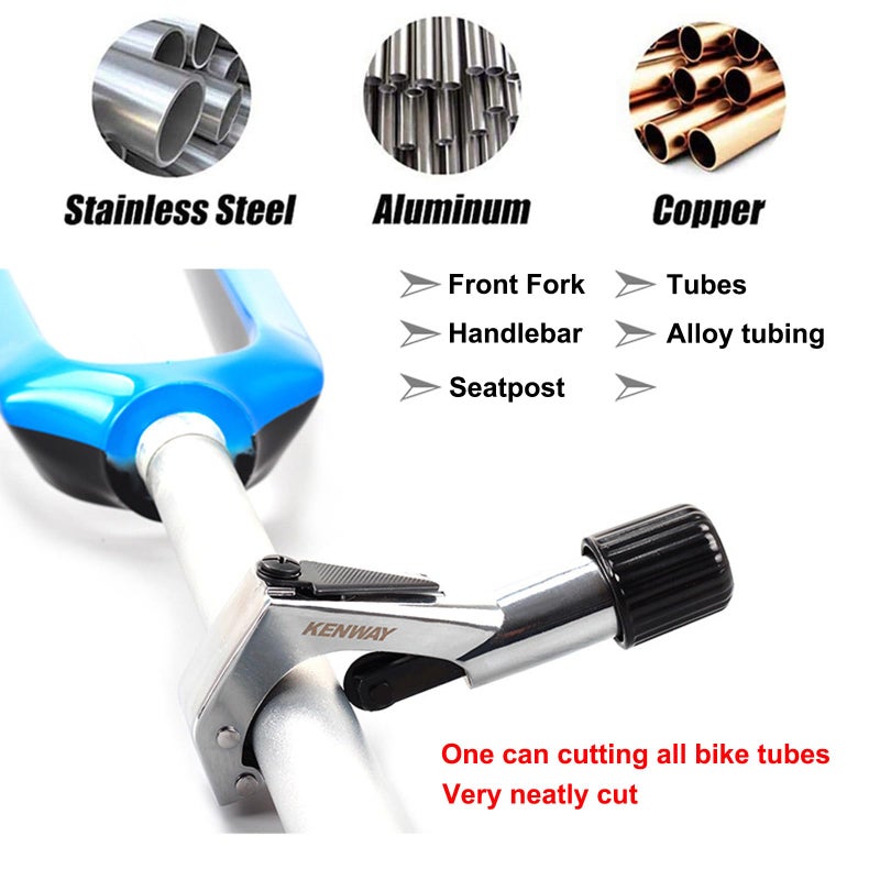 SONZUIA Road Mountain Bike Fork Steerer Seat Post Handlebar Tube Cutter Tool, Bicycle Metal Pipe Cutter Tool with 5pcs Cutter Wheels for Size 1/4"-1-5/8" (6mm-42mm) - Image 3
