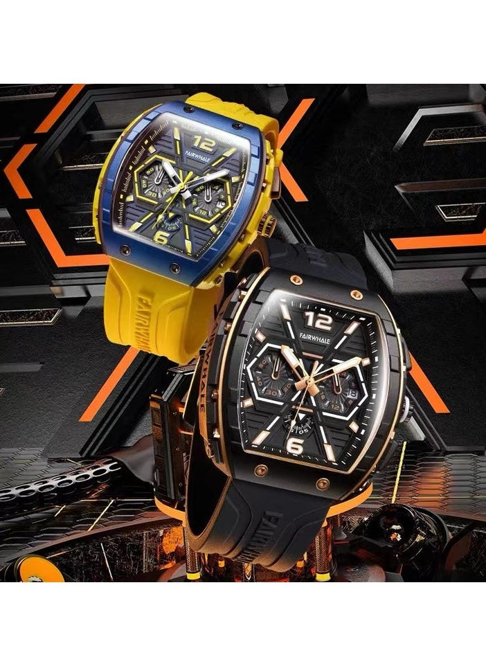 Mark Fairwhale New Luxury Multi Hand Chronograph Rubber Strap Waterproof Watch - pzsku/ZA69A699CA39406E56129Z/45/_/1706641433/39fb80c6-4d78-4518-9a02-cdef41bba9f6