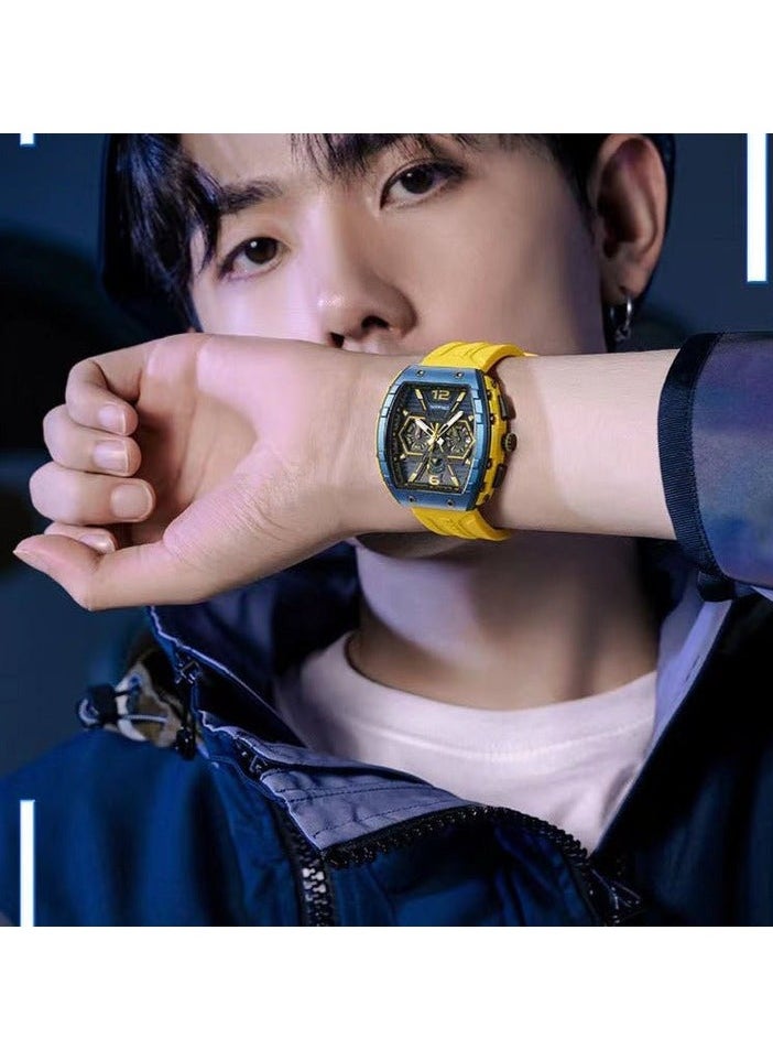Mark Fairwhale New Luxury Multi Hand Chronograph Rubber Strap Waterproof Watch - pzsku/ZA69A699CA39406E56129Z/45/_/1706641434/f2701be4-582f-446b-b5cc-4def548e9d0b
