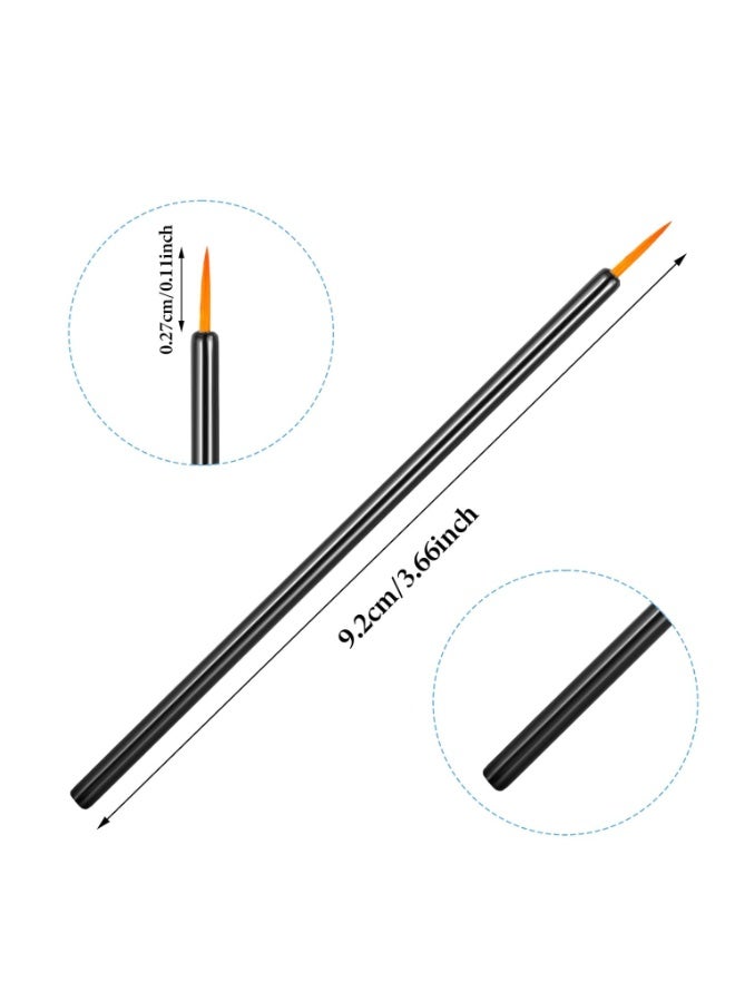 Psiriol 100PCS Ultra-fine Point Eye Liner, Disposable Eyeliner Brush Kit with Covers On the Hair, Makeup Eye Liner Tools, Wands Applicator for Liquid & Gel Makeup (Size: 3.7Inch, Color: Black) - Image 5