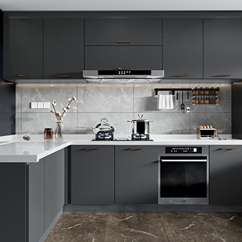 VaryPaper Modern Grey Wallpaper 15.7''x78.7'' Solid Grey Peel and Stick Wallpaper Self Adhesive Gray Contact Paper Waterproof Removable Wall Paper for Bedroom Walls Kitchen Cabinets Countertops Table - Image 2