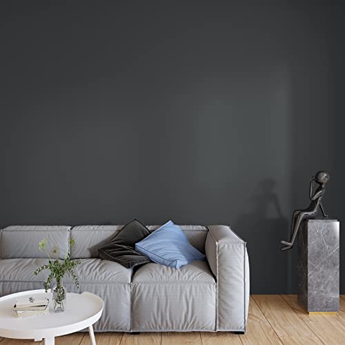 VaryPaper Modern Grey Wallpaper 15.7''x78.7'' Solid Grey Peel and Stick Wallpaper Self Adhesive Gray Contact Paper Waterproof Removable Wall Paper for Bedroom Walls Kitchen Cabinets Countertops Table - Image 3