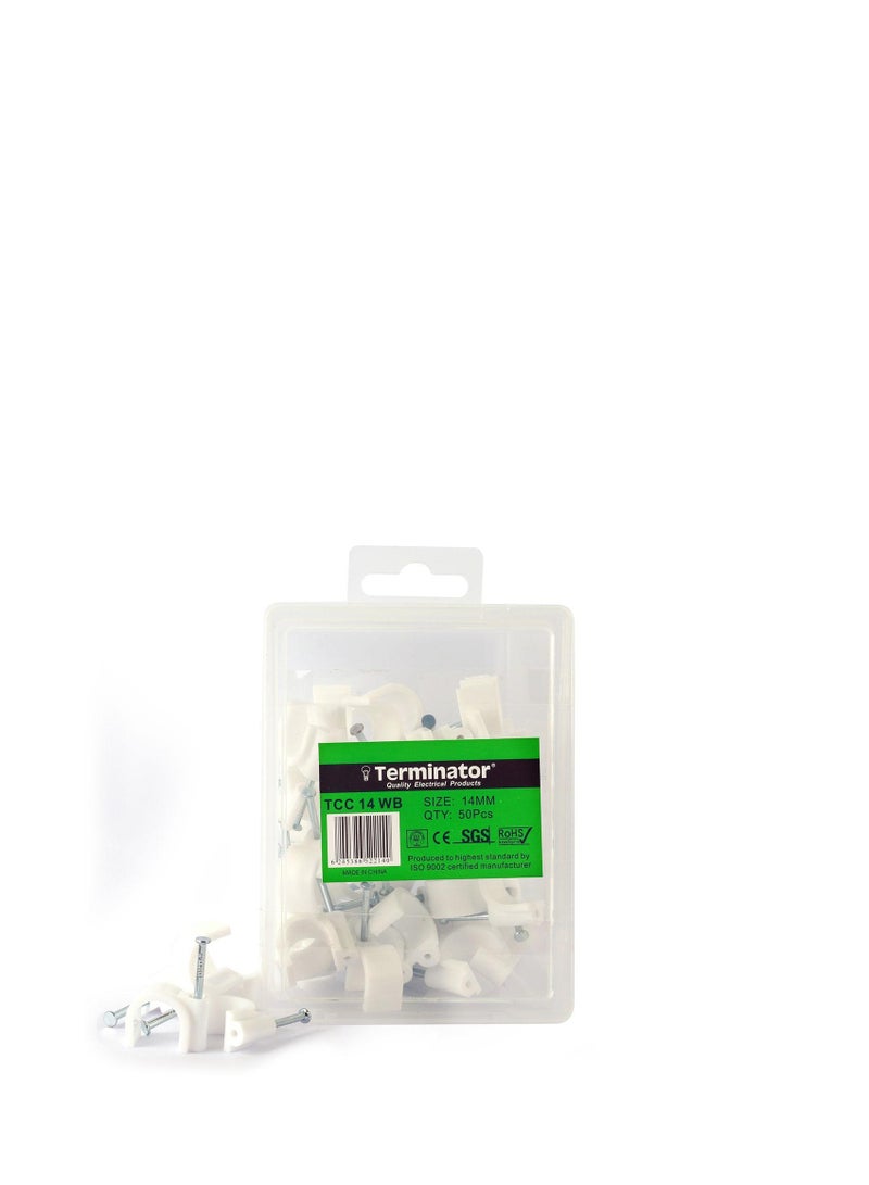 Terminator Terminator Cable Clips 50Pcs 14Mm TCC 14 WB
