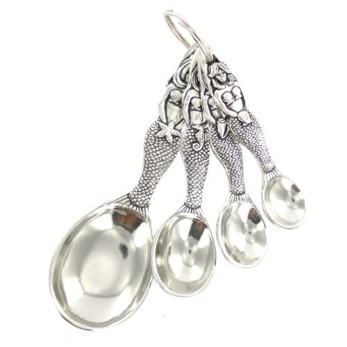 Basic Spirit Pewter Mermaid Measuring Spoons Set of 4 - Image 2