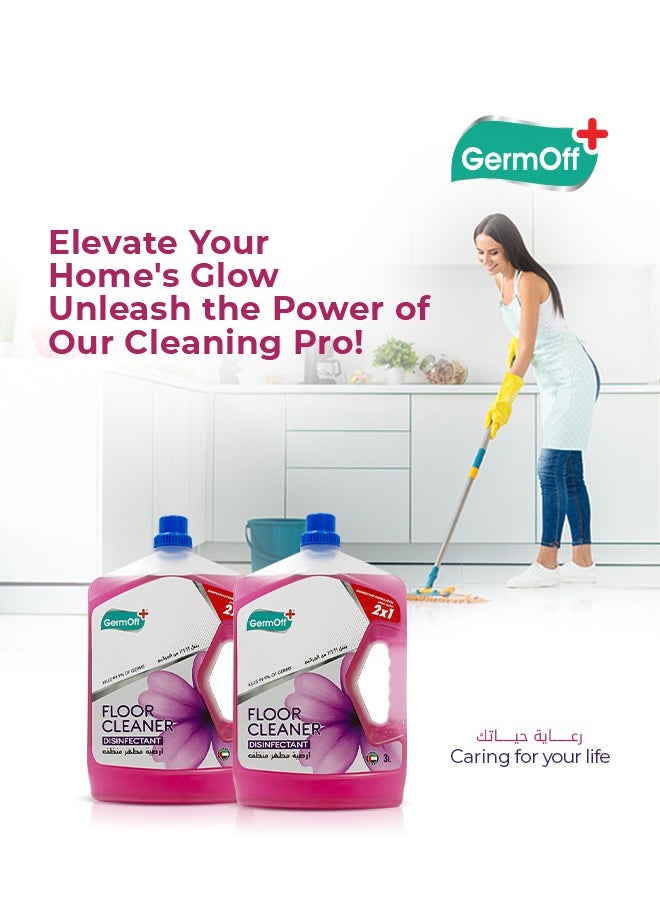 GermOff - GermOff Floor Cleaner Disinfectant Lavender  3LTR +3LTR - Image 1