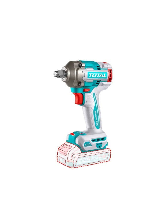 TOTAL Tiwli2040 Cordless Impact Wrench 400Nm 20V with 2 Batteries - Image 2
