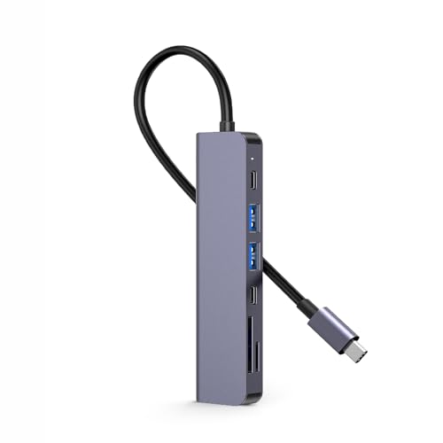 Digitek® (DUH 007) Metallic Body 7-in-1 Type C USB 3.0 Hub, SD, Micro SD Reader & 4K HDMI, 5Gbps High Speed Data Transfer, USB Splitter for Laptop, Wide Compatibility with Windows, Mac, Mobile HDD - Image 1