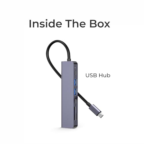 Digitek® (DUH 007) Metallic Body 7-in-1 Type C USB 3.0 Hub, SD, Micro SD Reader & 4K HDMI, 5Gbps High Speed Data Transfer, USB Splitter for Laptop, Wide Compatibility with Windows, Mac, Mobile HDD - Image 3