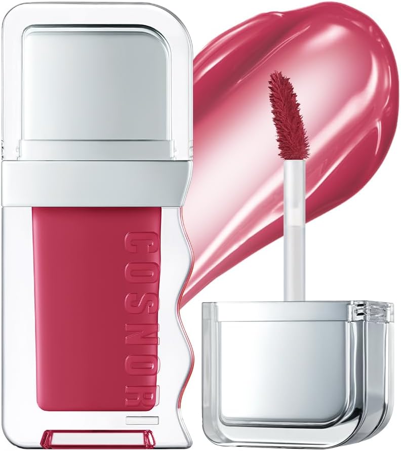 COSNORI Flow Wave Lip Tint Vegan Glassy Lip Gloss Lightweight Longlasting Plantderived Oil Moisturizer KBeauty 09 POPPLE