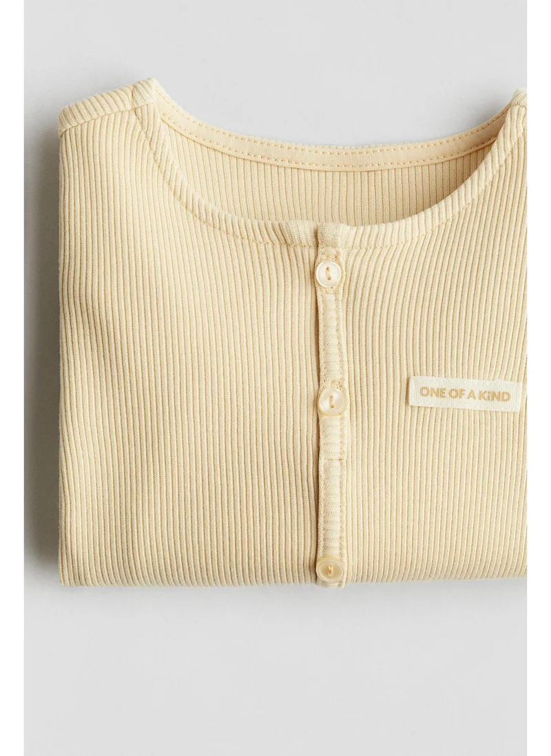 H&M Button-detail jersey top