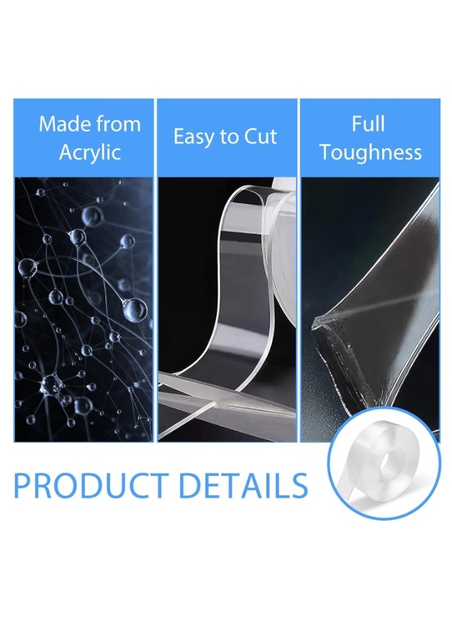 3M Transparent Nano Gel Tape – Strong, Traceless, Reusable Double-Sided Adhesive for Multipurpose Fixing