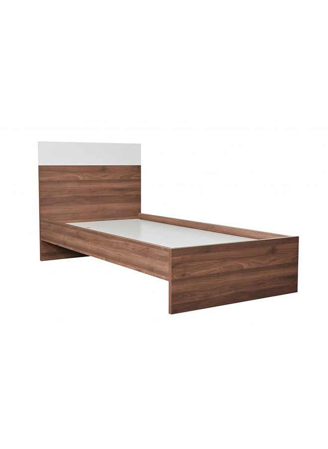 DANUBE HOME Allano Single Bed Strong and Sturdy Modern Design Wooden Single Bed Furniture Quiet And Comfortable Bed Frame Dark Walnut / White  - Image 2