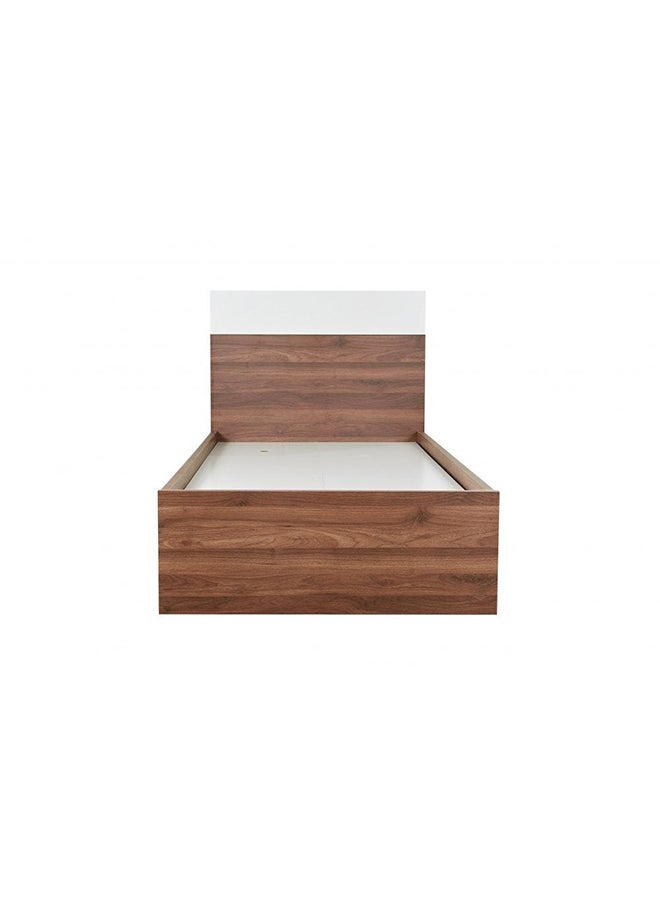 DANUBE HOME Allano Single Bed Strong and Sturdy Modern Design Wooden Single Bed Furniture Quiet And Comfortable Bed Frame Dark Walnut / White  - Image 1